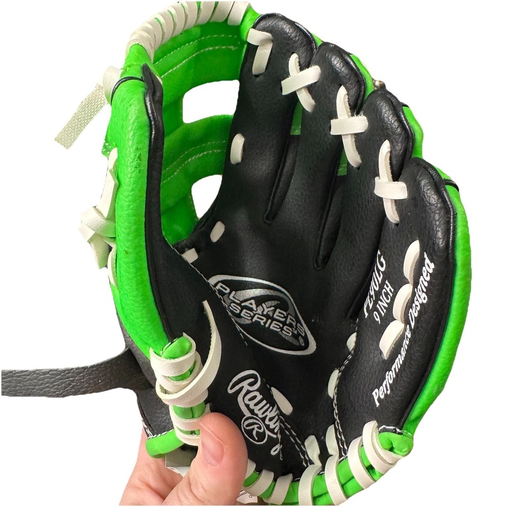 Rawlings Players Series 9" Youth PL90LG Baseball Glove Neon Green Black Sporty